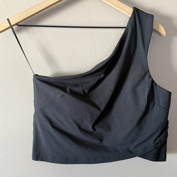 Women's 10 Lululemon Align Asymmetrical Black Bra - Picture 3 of 7